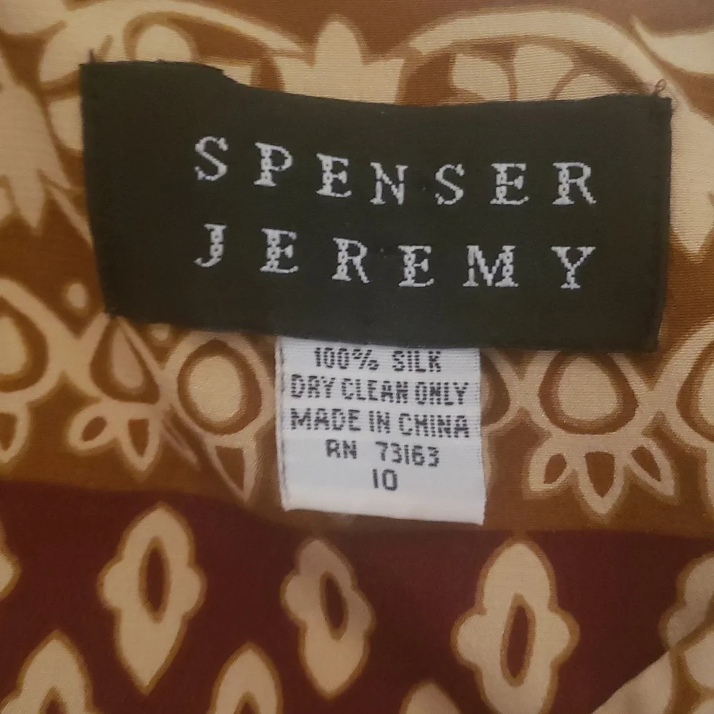 Vntg Spenser Jeremy 100% silk dress - Picture 8 of 11